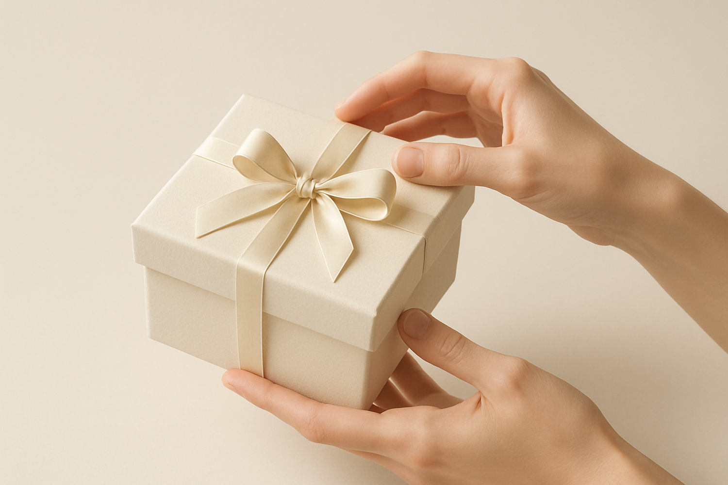 only use gift box and hands